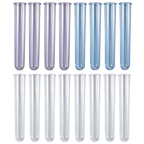 16 pcs Flower Arrangement Tubes, for Flower Vase Resin Molds Silicone, Acrylic Material Resistant and Durable, Suitable for Inserting Flowers and Cultivating Plants,Test Tube Vase (16B) - color: 16B