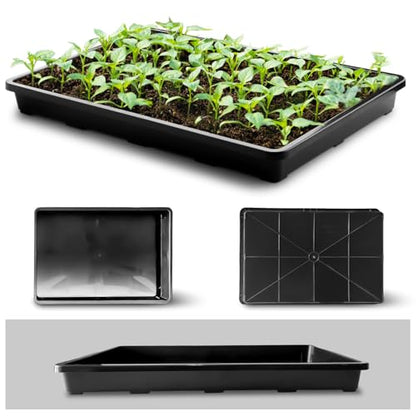 RooTrimmer 5 Pack Nursery Potting Tray, Carrying and Holding Plant Tray for Seeds Starting Pot, Collecting Drainage Water(Black) - color: Black, size: Holding Trays-5P