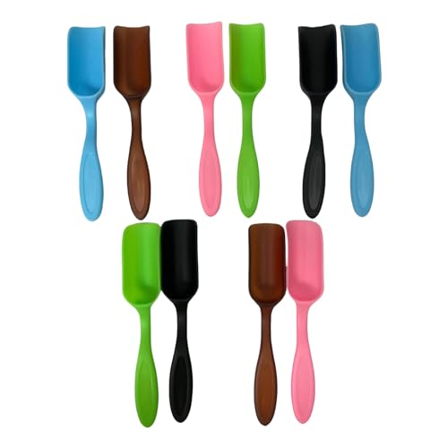 10pcs Liyee Mini Gardening 5 Colors Plastic Small Spoons,Succulent Cultivation Digging and Transplanting,Can Also Be Used For Tea-leaf/Coffee/Laundry Detergent Spoons (Multiple colors)