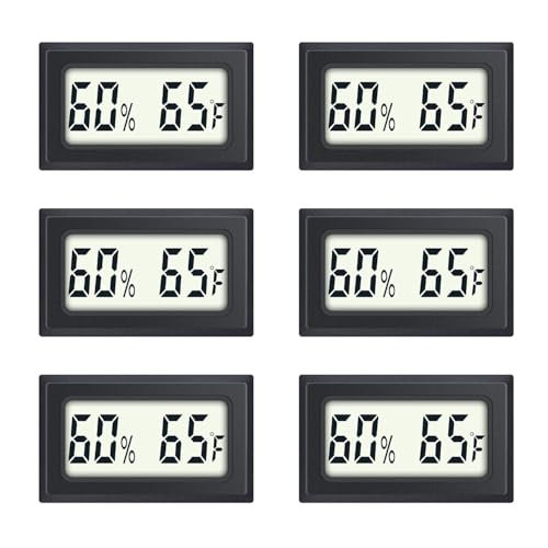 6 Pack Mini Indoor Temperature Humidity Meter Gauge Thermometer Hygrometer