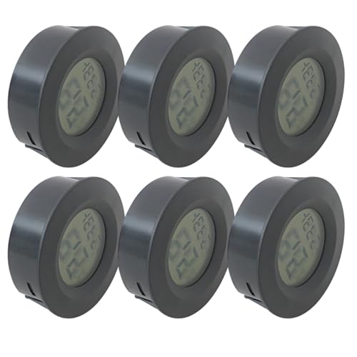 Xspeedonline 6-Pack Digital Hygrometer Thermometer Set, Mini Humidity Temperature Monitor for Reptile Terrariums and for Greenhouses