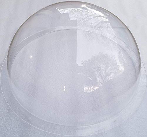 Acrylic Dome/Plastic Hemisphere - Clear - 13" Diameter, 3/4" Flange with Pre-Drilled Holes - size: 13" with Holes