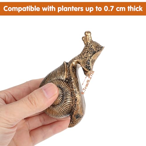 Yolev Snail Plant Decorations for Pots Resin Climbing Snail Figurine Flower Pot Hugger Hanging Snails Statue Planter Flower Pots Decorations for Lawn Yard Patio Garden Ornaments Decoration