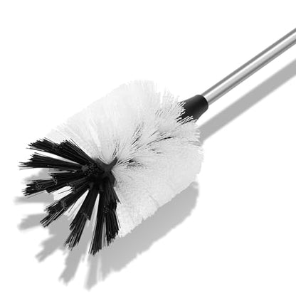 Bottle Cleaning Brush with 2 Replaceable Heads, 13 in, White | Sturdy Nylon Bristles, Long Handle, Non-Slip Grip, Compatible with Sport Bottles, Tumblers, Mugs, Wine Decanters, Glassware - color: White, size: 13 Inch ( Pack of 1)