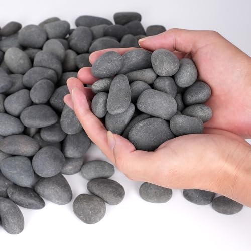20 lbs Rocks for Outdoor Landscaping, 0.4-1 Inch Planter Rocks - color: Black, size: 20 lbs, 0.4-1 Inch