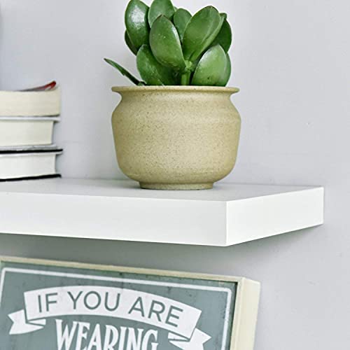 WELLAND Simons Floating Wall Shelf Ledge Shelves, 18-Inch, White - color: White, size: 18-inch