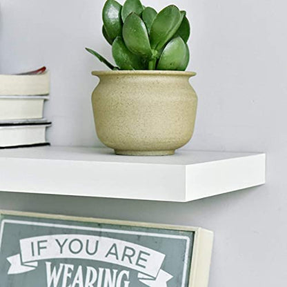 WELLAND Simons Floating Wall Shelf Ledge Shelves, 18-Inch, White - color: White, size: 18-inch