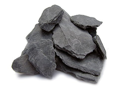 USA Natural Slate 1-3" for Aquariums, Reptiles, Terrariums, Miniatures 2 lb | Hand sorted, tumbled & washed in the US by our family-owned small business. Great in paludariums, mosaics & fairy gardens - style: 2 lbs
