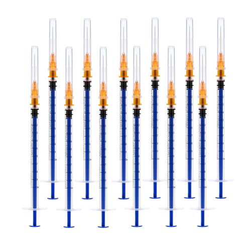 20 Pack 1ml Syringes with 25 Gauge 1 inch, Sterile Luer Slip Lab Syringes for Scientific Measuring and Refilling, Individual Package - color: 20 Pack, size: 1ml 25Ga 1"(Luer Slip)