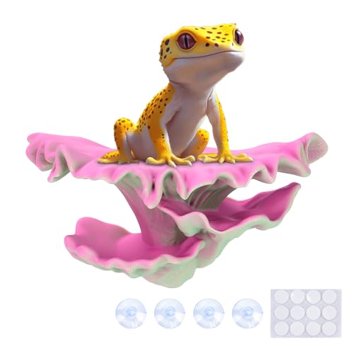 Westant Mushroom Decor for Reptile Tank, Pet-Safe (Ember, Shelf Cap) - color: Ember, size: Shelf Cap
