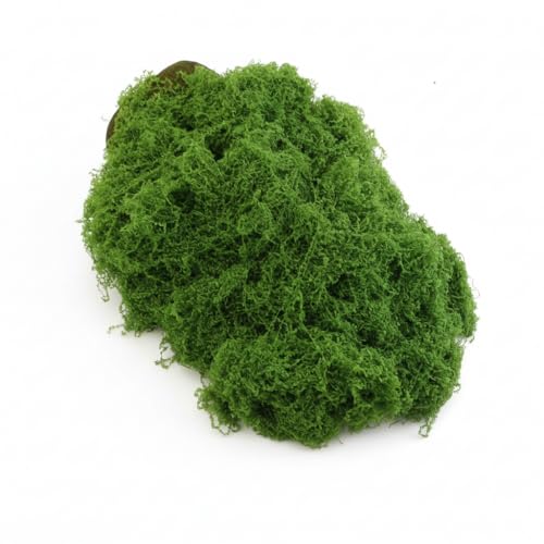 Artificial Moss Decorated with Green filiform Grass Green 3.5oz - color: Grass Green
