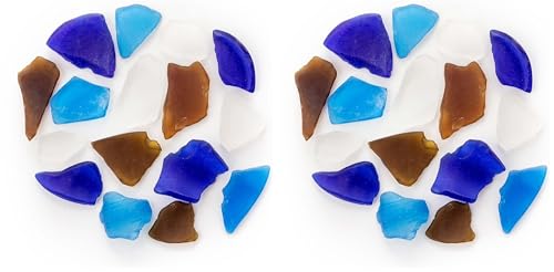 Galápagos (05139) Aquarium Sea Glass – Tumbled Decorative Glass for Aquariums, Terrariums, Crafts, Vases, and Home Decor, 4 lb Bag, Pacific Mix (Pack of 2) - size: 4 lb (Pack of 2)