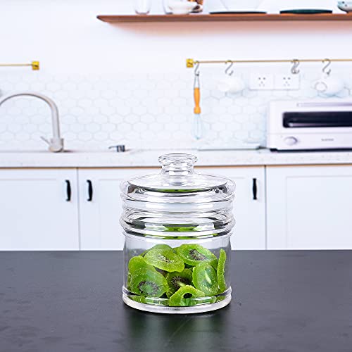 35 oz Reinforced Small Acrylic Storage Jar, Airtight Lid Cookie Jar | Suitable for Cookies, Dried Fruits, Nuts, Herbs,Cereals,etc - size: Standard 1030 ml