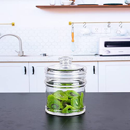 35 oz Reinforced Small Acrylic Storage Jar, Airtight Lid Cookie Jar | Suitable for Cookies, Dried Fruits, Nuts, Herbs,Cereals,etc - size: Standard 1030 ml