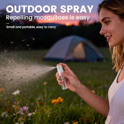 4 Pack Refillable Spray Bottle, Reversible Small Empty Spray Bottle with Fine Mist, Leak Proof - for Cleaning Solutions, Mosquito prevention, Face & Hair Mist - 4pk 0.68 OZ / 20 ML - color: Grey, size: 0.7 Ounces