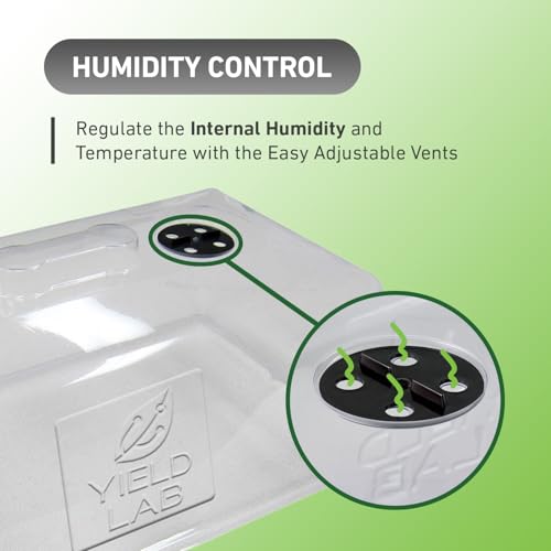 7 Inch Clone Dome - 50 Pack Humidity Vented Domes - Plant Growing - color: Clear, size: 50-Pack