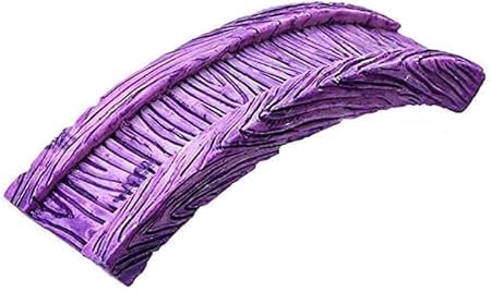 Mini Fairy Garden Accessories Kit, Micro Landscape Decoration Pond Bridge Ornaments, Miniature Figurines for Potted Plant Bonsai Terrarium Decor Little Plank Bridge (Purple) - color: Purple