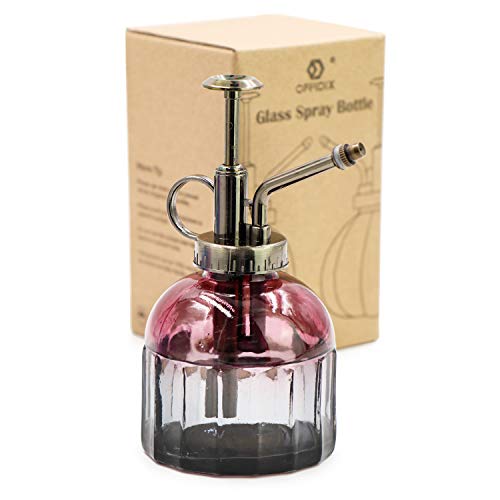 OFFIDIX Plant Mister Glass Spray Bottle for Indoor Small Plants - color: D-Wine Red Gray Gradient