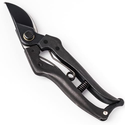 Wablade Japanese Pruning Shears, Bypass Garden Pruner 7.9", Made in Japan | Garden shears cut live branches up to 0.59", forged alloy steel blade for clean, controlled pruning (Cusion-Spring Model) - style: Cusion-Spring Model