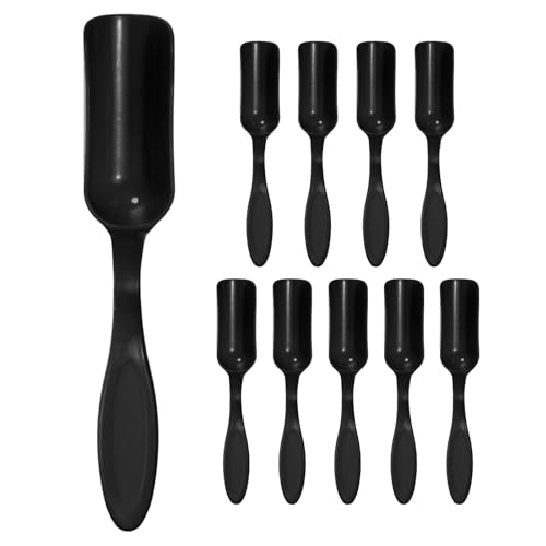 M METERXITY 10-Pack Mini Gardening Shovel Spoons, Plastic Garden Soil Scoops for Cultivation Digging Transplanting/Flower Planting/Plant Succulent, Colorful Small Gardening Tools [Black] - color: Black