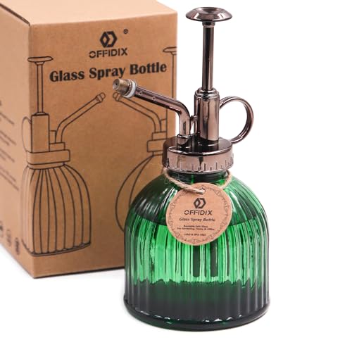 OFFIDIX Plant Mister Spray Bottle, Glass Mister for Indoor 6.7oz Dark Green - color: B-Green