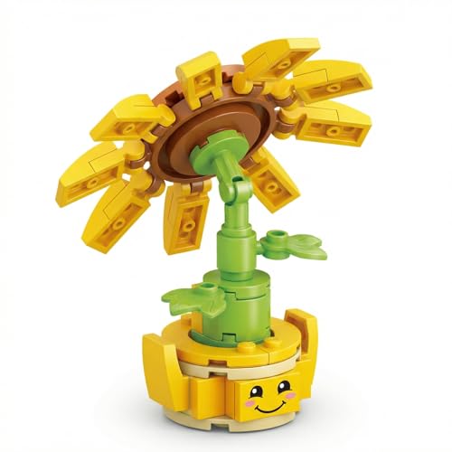 12-in-1 Flower Building Set, Botanical Collection Floral Decor Kit, Creative STEM Toy Christmas Birthday Easter Gift for Kids Girls Boys 6+ Years Old