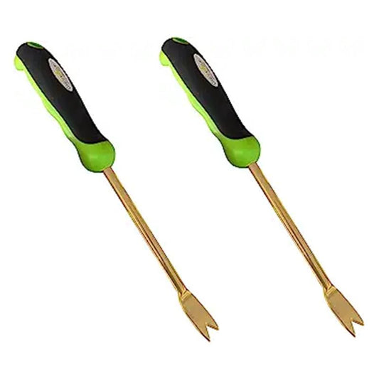 Garden Guru Titanium Dandelion Weeder Tool - Rust Resistant - Ergonomic Handle - Weed Puller for Planting, Weeding, Flower and Vegetable Care in Lawn Garden Yard (2 Pack) - size: 2 Pack, style: Titanium
