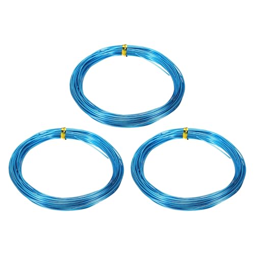 HARFINGTON 3 Roll Bonsai Wire 1mm Each Roll 32.8ft (10m) Anodized Aluminum Bonsai Wire for Gardening Tree Branch Fixing DIY Crafting, Blue - color: Blue, size: 1mm x 32.8 ft