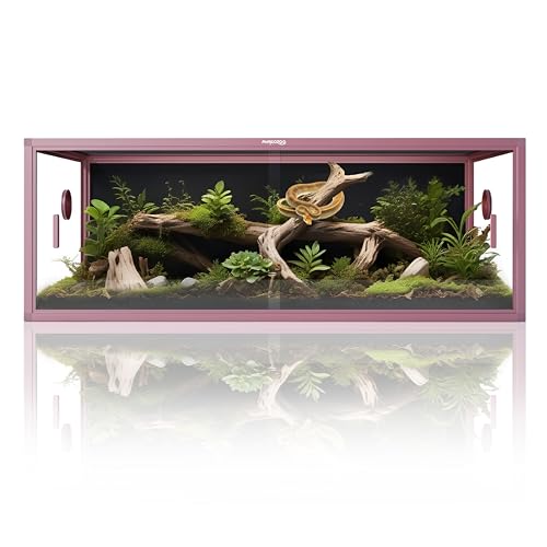 Phailozoo Stackable Reptile Enclosure, 85 Gallon Bearded Dragon Tank - color: Bloom Pink, size: 85 Gallon