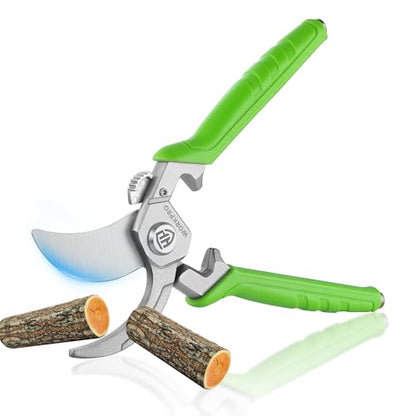 WORKPRO 8.5" Bypass Pruning Shears, Professional Forged Garden Shears | Forged Stainless Steel Blades, 3/4" Cut Capacity, Spring-Loaded, Safety Lock, Hand Pruner for Trimming, Bonsai, Flowers