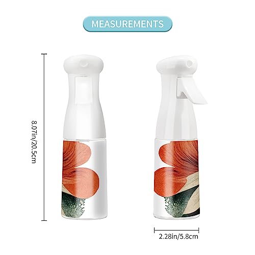 Hair Spray Bottle,Continuous Water Mister Empty Spray for Hairstyling, Cleaning, Plants, Misting and Skin Care - color: Flower orange