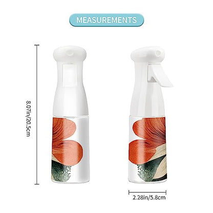 Hair Spray Bottle,Continuous Water Mister Empty Spray for Hairstyling, Cleaning, Plants, Misting and Skin Care - color: Flower orange