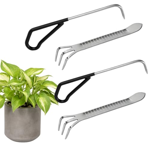 Bonsai Tools Kit, Bonsai Root Rake, Succulent Root Hook Claw, Rake Pic Set - size: 4 Pack