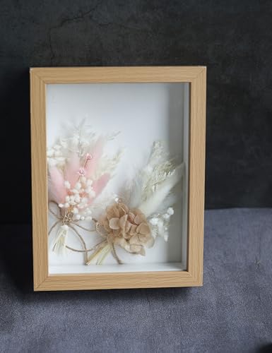 Mini Dried Flower Bouquet Set (12 pcs), Pink Bouquet, Birthday Cake Arrangement, Bridesmaid Flower Girl Proposal Gift Box, Groom Corsage(Pink) - color: Pink