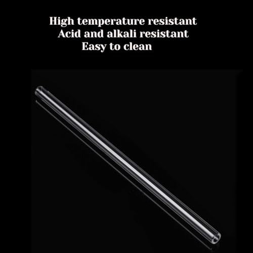 Borosilicate Glass Tubes 6inch 10mm, Clear Glass Tubing heart Resistant 8pc - size: OD: 0.39in Length: 6in