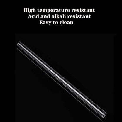 Borosilicate Glass Tubes 6inch 10mm, Clear Glass Tubing heart Resistant 8pc - size: OD: 0.39in Length: 6in