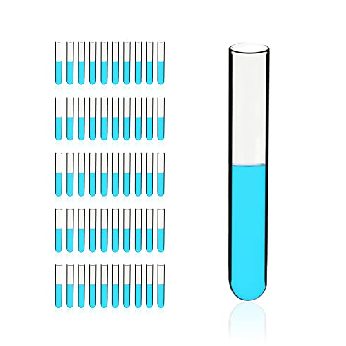 10ml Sturdy Glass Test Tubes, 16x100mm, Pack of 50, Borosilicate Glass Material, TTG016-050 - style: 50pcs of Vol.16ml(16x100mm)