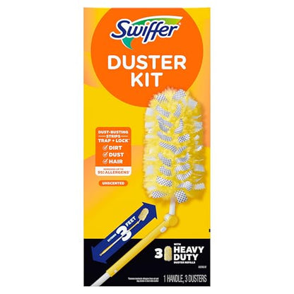 Swiffer Duster Kit with 3 ft Extendable Handle