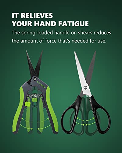6.5" Gardening Scissors, Ultra Sharp Plant Trimming Scissors - size: 6.5" Straight*2