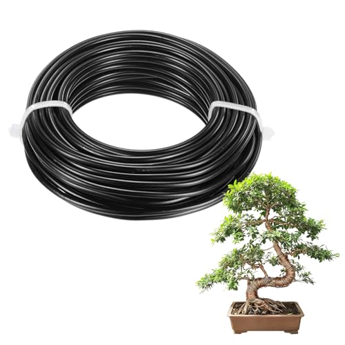 M METERXITY 1-Pack Bonsai Training Wire, 3mm x 33ft/10m Anodized Aluminum Bonsai Tree Wire for Gardening Branch/Fine Trunk/DIY Crafting [Black] - color: Black, size: 3mm