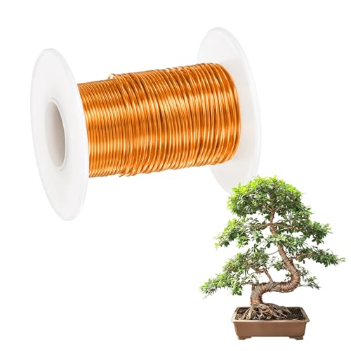 M METERXITY 1-Pack Bonsai Training Wire, 1mm x 49ft/15m Anodized Aluminum Bonsai Tree Wire for Fine Trunk/Gardening Branch/DIY Crafting [Gold Tone] - color: Gold Tone, size: 1mm x 49ft/15m