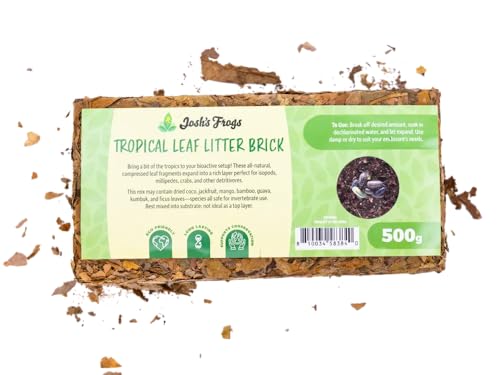 Josh's Frogs Compressed Natural Tropical Leaf Litter Brick, 500g