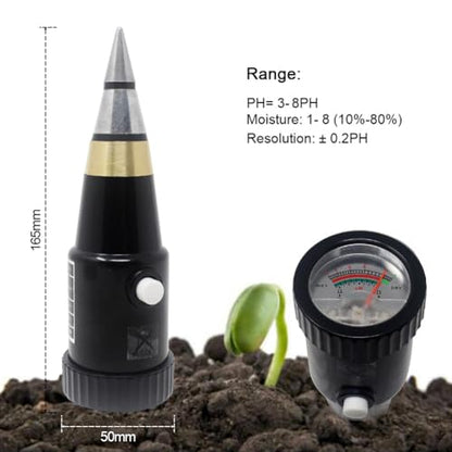Soil Meter, VT-05 Soil Soil Tester Hygrometer Portable Plant Water Monitor for Garden Farms Lawns Potted Plants Indoor Outdoor