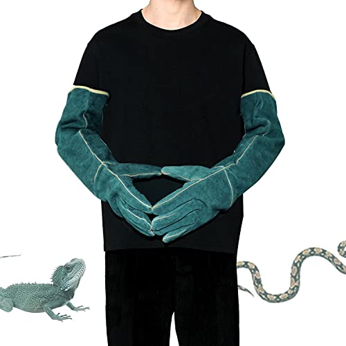 23inch Animal Handling Gloves,Animal Control Gloves Bite - color: Green（23.62"）