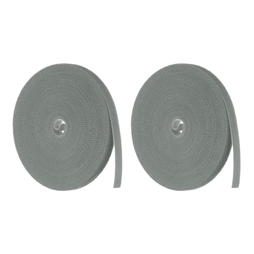 HARFINGTON 2pcs Garden Plant Tape 33ft 25/64" Reusable Garden Plant Ties Strap Nylon Plant Twist Tie for Plant Gardening Home Office, Grey - color: Gray, size: 33ft x 25/64"