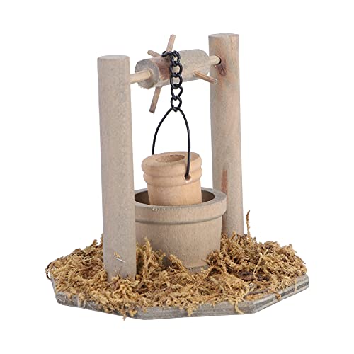 NUOBESTY Mini Garden Well Miniature Dollhouse Garden Well Mini Water Miniature Landscape Accessory for DIY Outdoor Scene Home Office and Model Decor 3.14 X 3.14 X 3.07 in