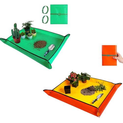 Large Repotting Mat for Indoor Plant Transplanting and Mess Control Waterproof Potting Mat Foldable Plant Mat