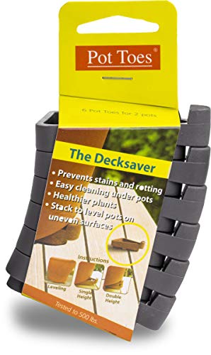 Bosmere Pot Toes, Dark Gray (Pack of 6) - color: Dark Gray, size: Pack of 6