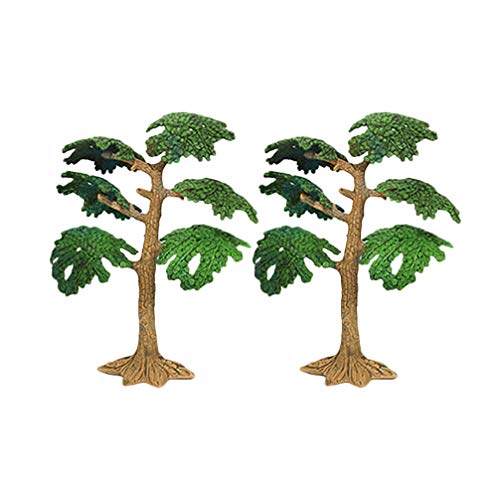Toyvian Miniature Cypress Trees, 2pcs Artificial Model - color: Multicolor