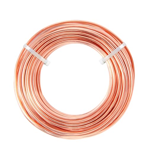 8 Gauge/ 3.2 mm 19.5 Feet 1 Pound 99.9% Dead Soft Copper Wire for Electroculture Gardening, Jewelry Making, Beading, Science Projects - size: 8 Gauge/ 3.2 mm, style: 1 Pound